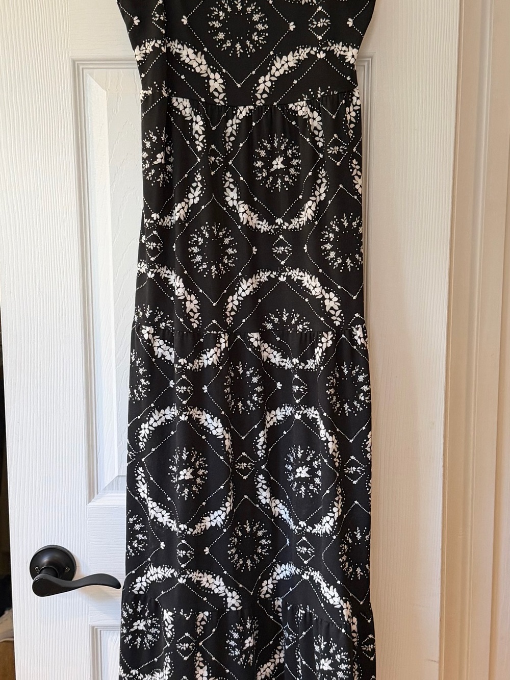 SO Black and White Printed Maxi Dress